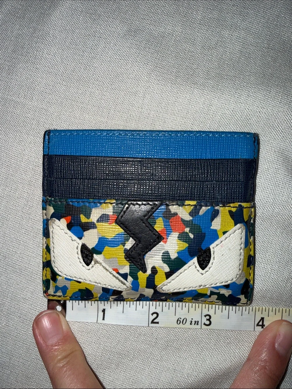 Fendi Monster Blue Card Holder wallet